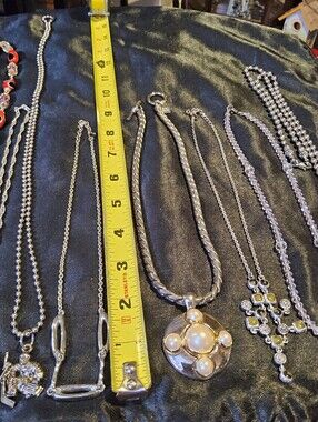 Anne Klein Silver-Tone Layered Necklace Set with Clear and Yellow Accents